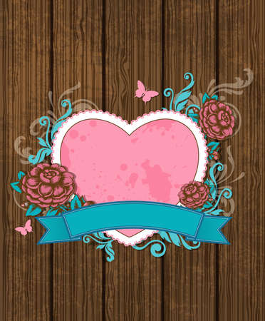 Vintage card for Valentineのイラスト素材