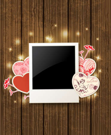 Decorative vector background with hearts for Valentine's dayのイラスト素材