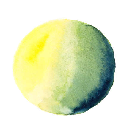Abstract green round watercolor background for designの写真素材