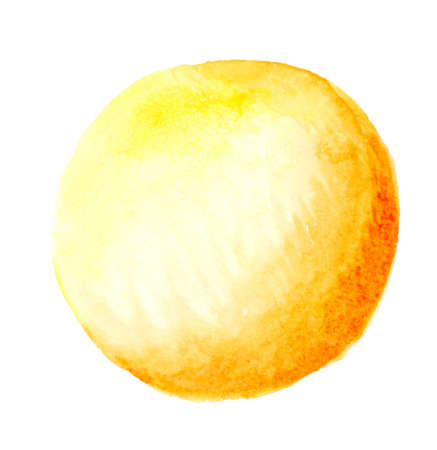 Abstract yellow round watercolor background for designの写真素材