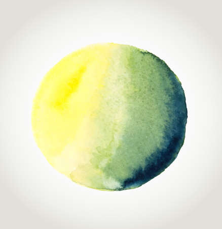 Abstract green round vector watercolor background for designのイラスト素材