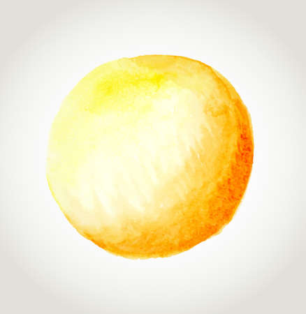 Abstract yellow round watercolor vector background for designのイラスト素材
