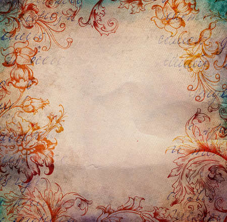 Abstract vintage background with floral ornament for designの写真素材