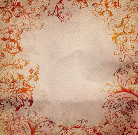 Abstract vintage background with floral ornament for designの写真素材