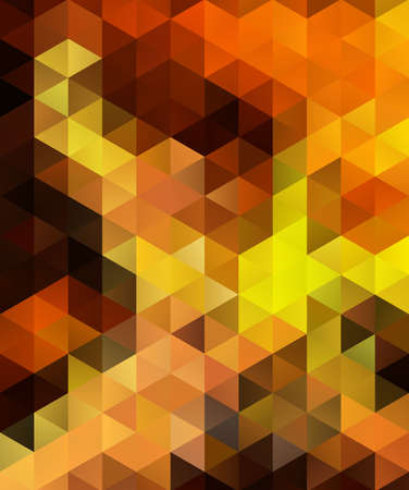 Abstract vector geometric background with orange and yellow trianglesのイラスト素材