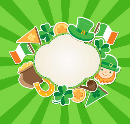 St. Patrick's Day green background with space for textのイラスト素材