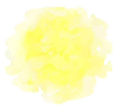 Yellow watercolor vector texture isolated on a white backgroundのイラスト素材