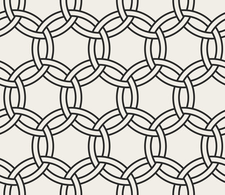 Decorative geometrical seamless pattern. Traditional oriental ornament with circles. Vector...