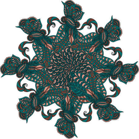 ornamental round lace pattern circle のイラスト素材