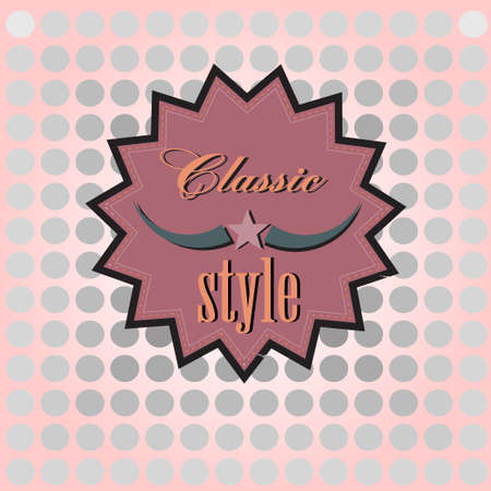 Bright classic style label on abstract のイラスト素材