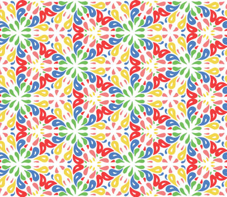 Doodle abstract floral seamless patternのイラスト素材