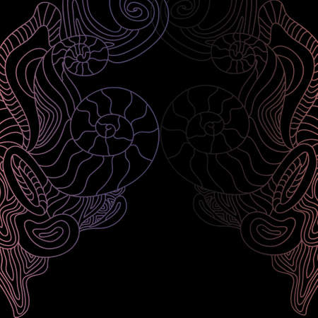 Template frame design. Useful for packaging, invitations, decoration, bag template, etcのイラスト素材