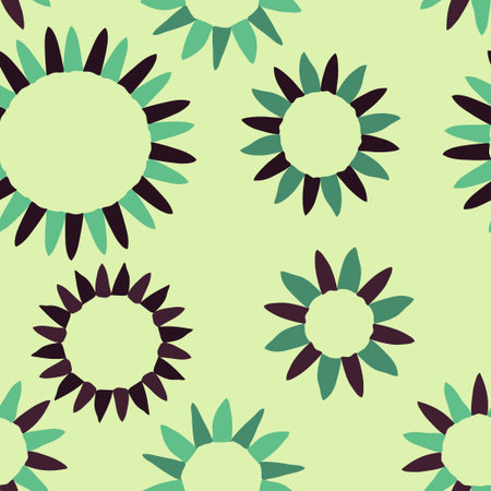 Doodle abstract floral seamless patternのイラスト素材