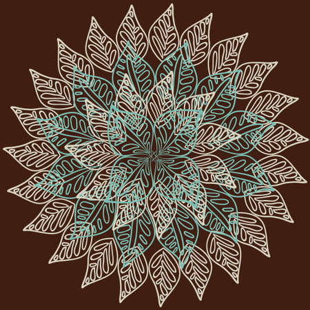 ornamental round lace pattern circle のイラスト素材