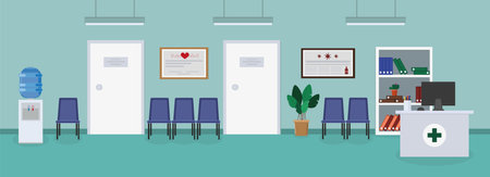 Medical interior and equipment in the hospital.のイラスト素材