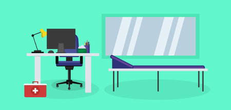 Medical interior and equipment in the hospital.のイラスト素材