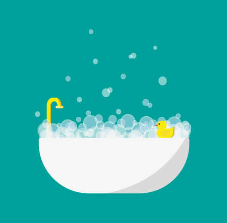 Bathroom in a flat style without a background. vector illustration.のイラスト素材