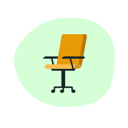 Office chair in modern design. Flat style.のイラスト素材