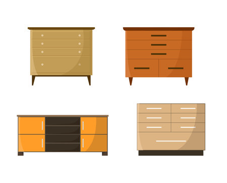 Furniture icon set. Flat vector illustrationのイラスト素材