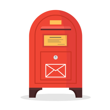 Mailbox icon on white background. International Mailbox Day concept. Vector illustration.