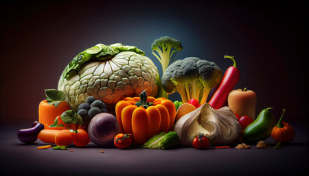 World vegetable day vegetable on the world fresh. Al generatedの素材