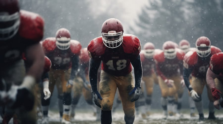 Match of american football realistic photo realistic. Al generated illustrationの素材