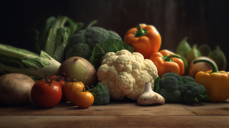 World vegetable day vegetable on the world fresh. Al generated illustrationの素材