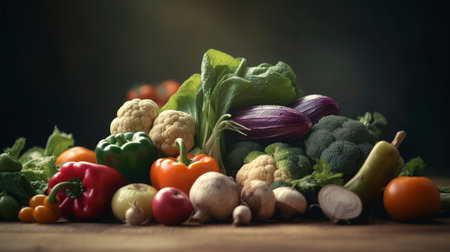 World vegetable day vegetable on the world fresh. Al generated illustrationの素材