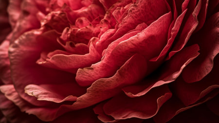A detailed depiction of a rose petals delicate texture. AI generated illustrationの素材