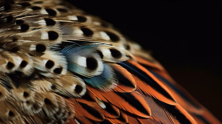 A detailed capture of the vibrant colors in a bird. AI generated illustrationの素材