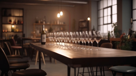 Wine tasting room A room or space designated. AI generated illustrationの素材