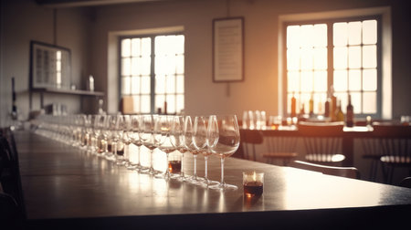Wine tasting room A room or space designated. AI generated illustrationの素材