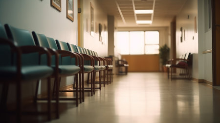 Waiting room A space designated for waiting. AI generated illustrationの素材