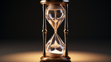 transparent hourglass AI generated illustrationの素材