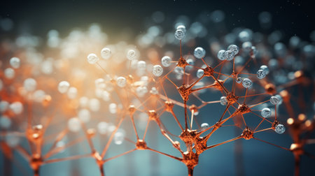 n image for a mesh network depicting organic growth in a business perspective AI generated illustrationの素材