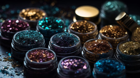 The shimmering magic of glitter AI generated illustrationの素材