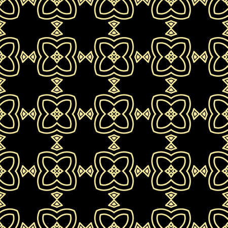 Seamless vintage wallpaper pattern. Ornamental decorative background. Vector template can be used for design of wallpaper, fabric, oilcloth, textile, wrapping paper and other designのイラスト素材