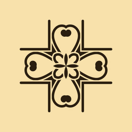 Vintage abstract ornamental logo. Element for designのイラスト素材