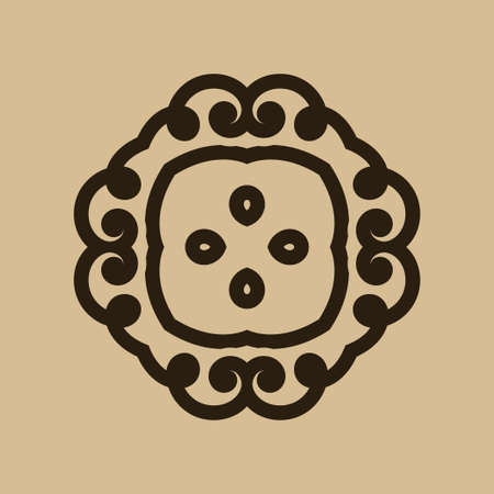 Vintage abstract ornamental logo. Element for designのイラスト素材