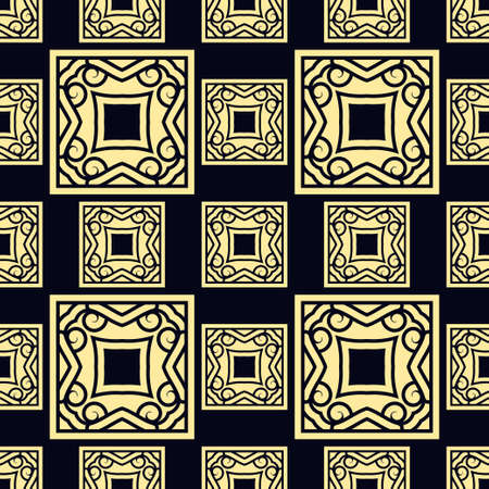 Seamless vintage wallpaper pattern. Ornamental decorative background. Vector template can be used for design of wallpaper, fabric, oilcloth, textile, wrapping paper and other designのイラスト素材