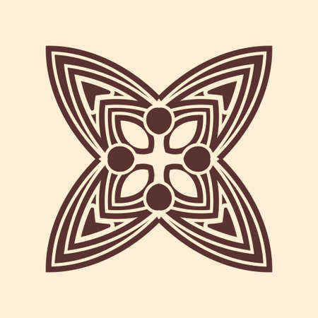 Ornamental vintage, retro, colored logo. Template for design. Art elementのイラスト素材