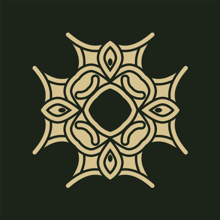 Ornamental vintage, retro, colored logo. Template for design. Art elementのイラスト素材