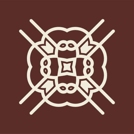 Ornamental vintage, retro, colored logo. Template for design. Art elementのイラスト素材