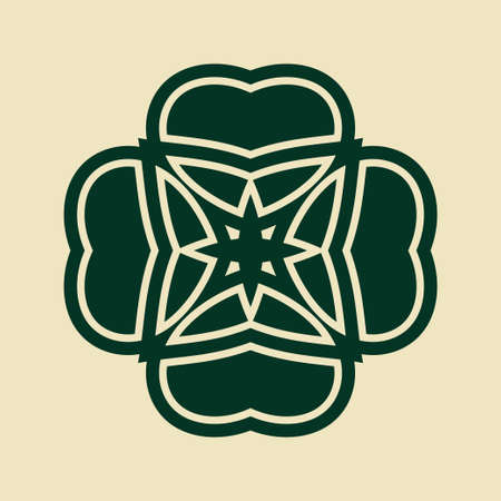 Ornamental vintage, retro, colored logo. Template for design. Art elementのイラスト素材