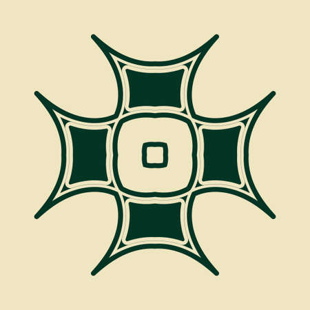 Ornamental vintage, retro, colored logo. Template for design. Art elementのイラスト素材