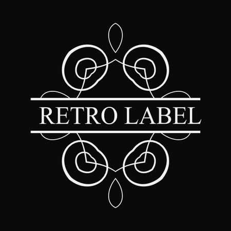 Vintage ornamental label logo. Template for design of logotypes or labelsのイラスト素材
