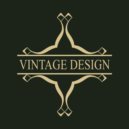 Vintage logo template for labels. Vector element, retro label, badgeのイラスト素材