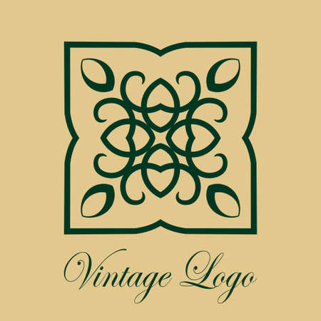 Vintage ornamental logo. Template for design of logotypesのイラスト素材