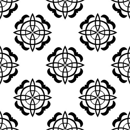 Retro ornamental seamless pattern. Vintage element for designのイラスト素材