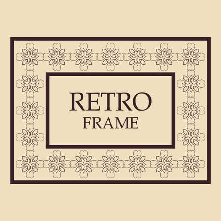 Vintage ornamental decorative label frame. Retro template for designのイラスト素材